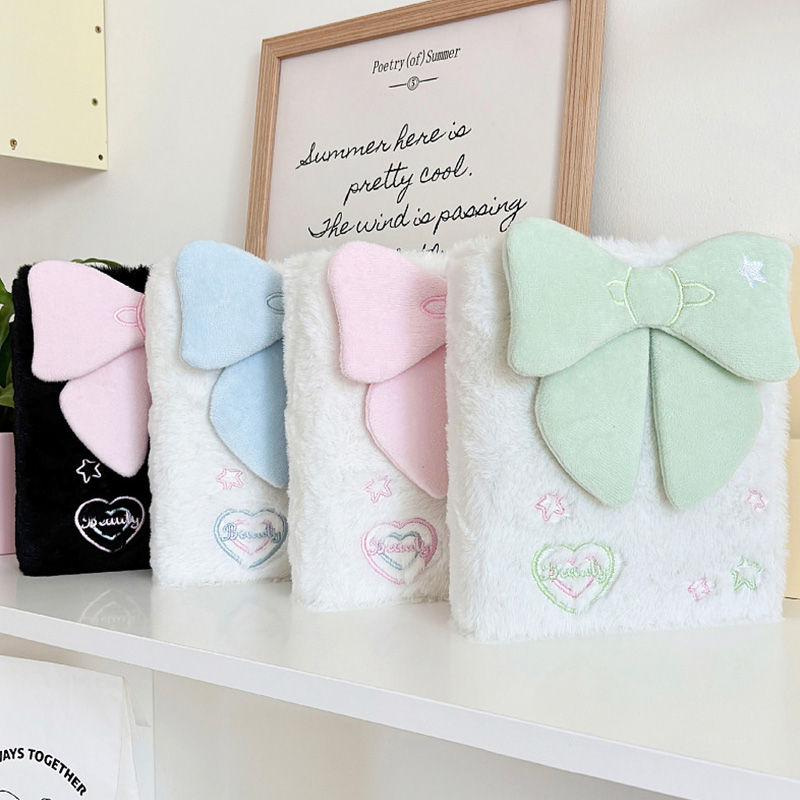 A6 Plush Photo Card Binder Kawaii Photo Album Kpop Photocard Holder INS 3-inch Idol Photo Cards Collect Book 포토카드 제본기