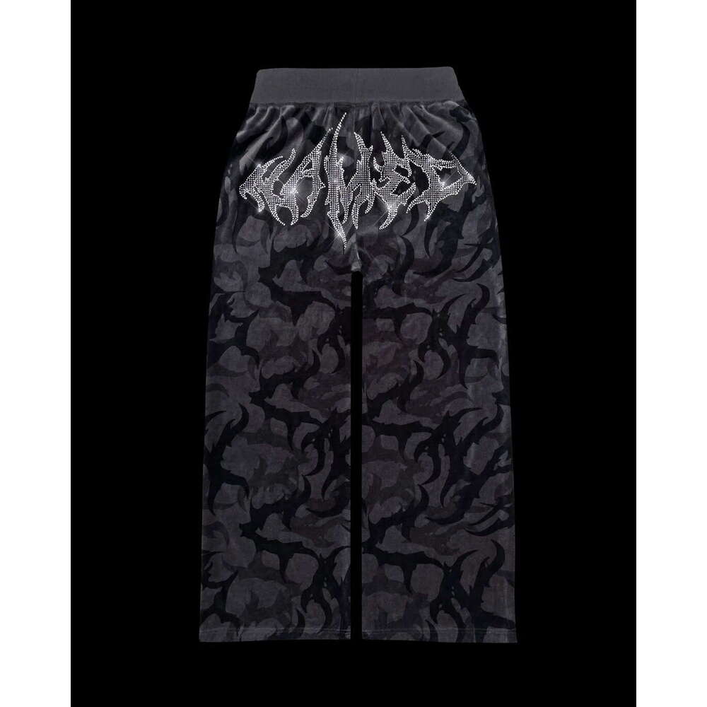Winter niche personality street hip-hop punk style hoodie with letter print sports sweatshirt and pants