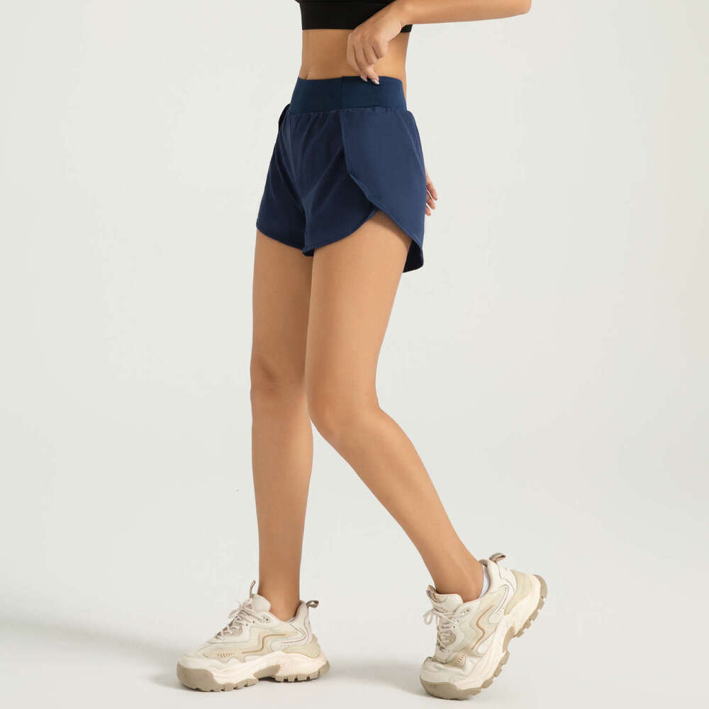 Special Zone Fake Two Piece Sports Women's Anti Glare Side Pocket Loose Running Fitness Yoga Thin Shorts KLMY