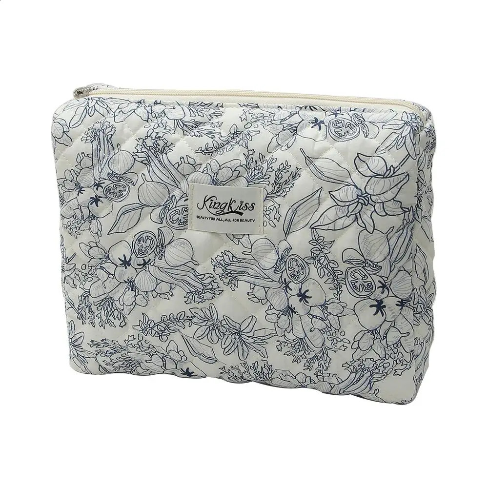 Ship from US 3Piece Floral Cosmetic Bag Set for women Cute Makeup Organizer Travel Toiletry Handbag Purses 250305FBB