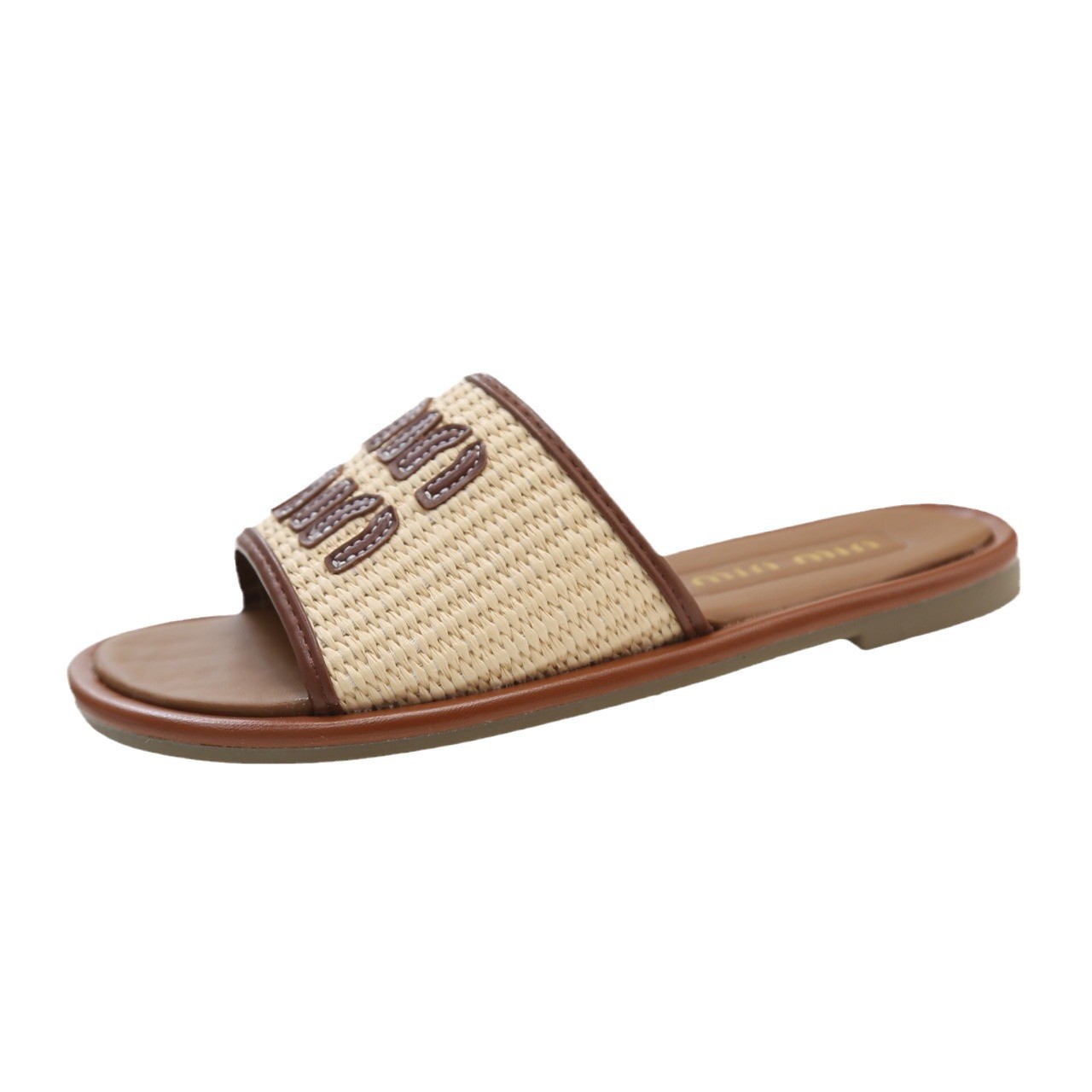 Free Shipping 2025 New slides designer Slippers for womans flat sandals fashion weave slipper outdoor Indoor holiday women shoes 35-40