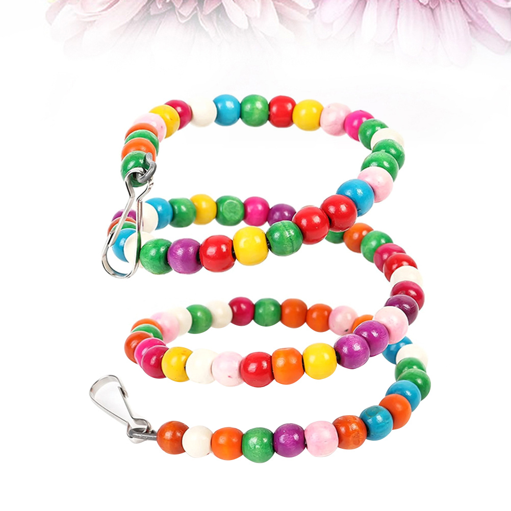 Budgie Food Bird Toy Talking Cactus Hamster Chew Toys Parakeet Cage Accessories Wood Beads Parrot The