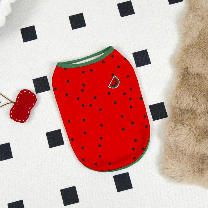 Dog Vest Pet Puppy Dress Vest Soft Breathable Dog Cat Shirt Cute Watermelon Pineapple Outfit Clothes For Small To Large Dogs