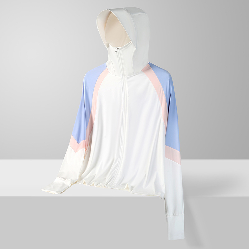 tracksuit Ice silk for women, summer UV protection, breathable thin design, outdoor cycling and fishing specific sun protection clothing jacket