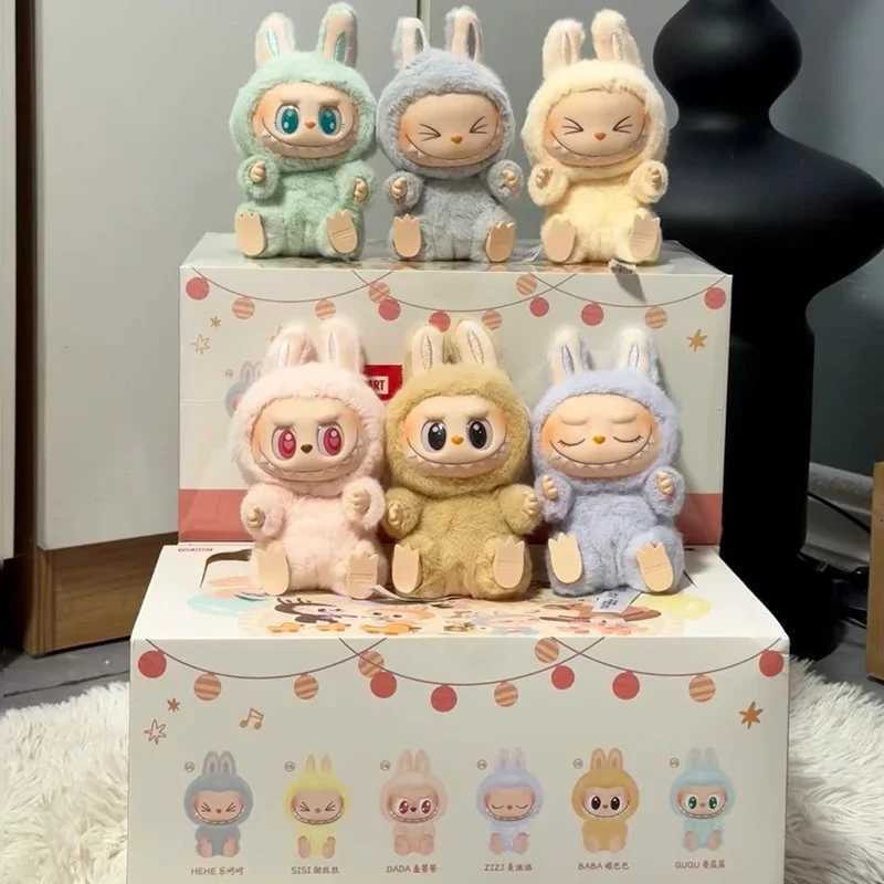 POPMART LABUBU macaroon 2nd generation sitting party vinyl plush doll surprise blind box pendant ornaments surprise giftT250305