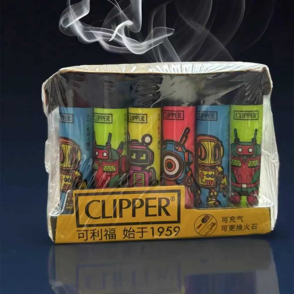Clipper Lighter Grinding Wheel Mini LighterButane Flashlight Lighter (24pcs) Mens Small Tools Cool Gift Cigarette AccessoriesC250305
