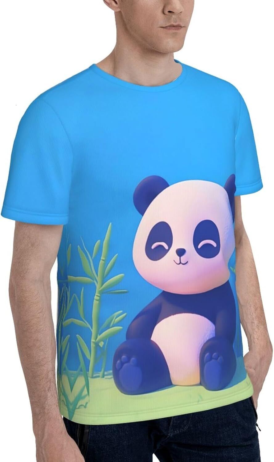 Mens T shirt Cute Animals 3D Printed Graphic T-Shirt for Men & Women - Cartoon Panda Soft Casual Trendy Summer Tops Tee tee Casual tops summer clothes