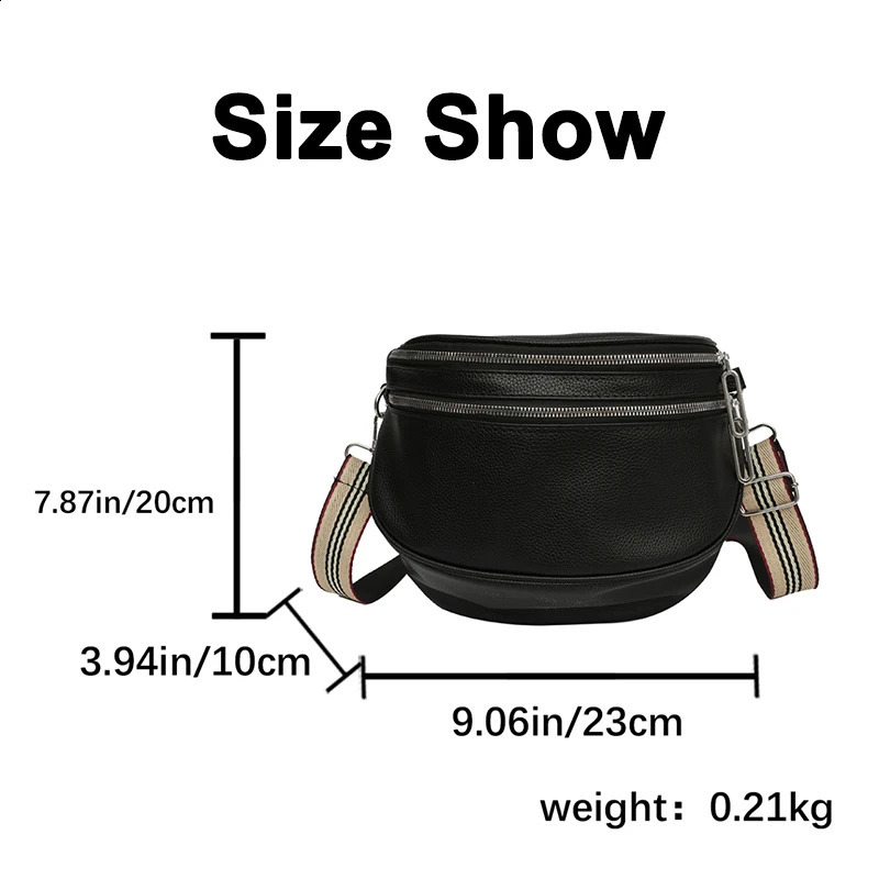 Wide Shoulder Strap Waist Bag Women Pu Leather Saddle Shoulder Crossbody Bag Female Fanny Pack Handbag bolsas feminina 250304
