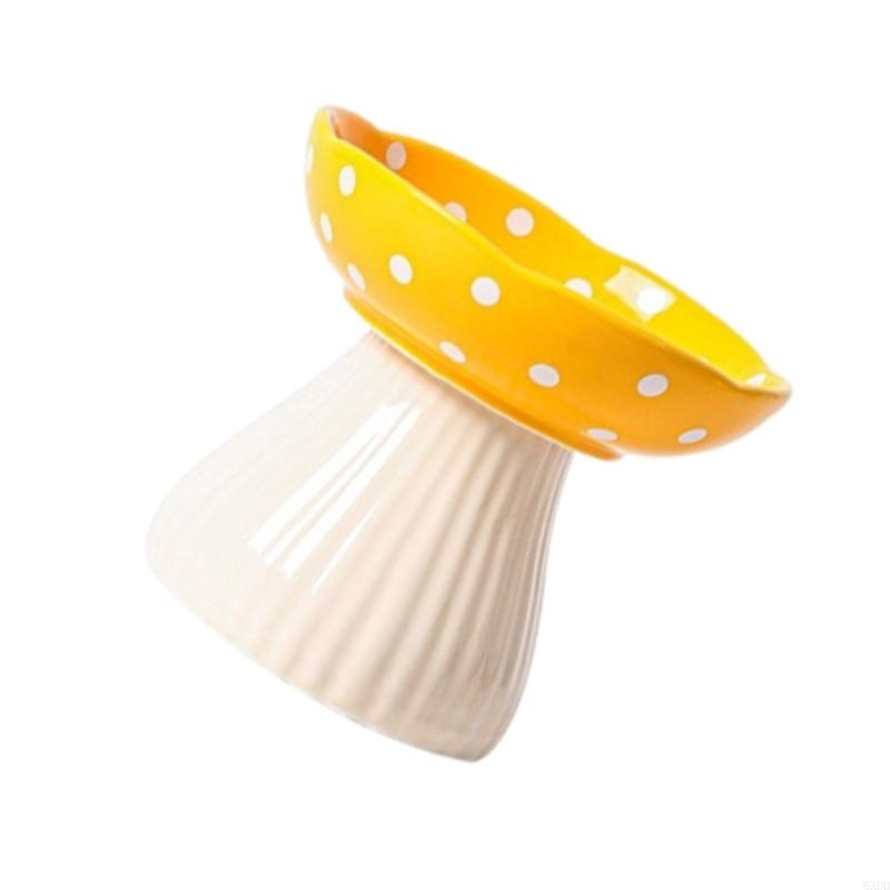 6XDD Decorative Slow Feed Cats Dish Cartoon Feeder Slow Feeding Dish with Stand