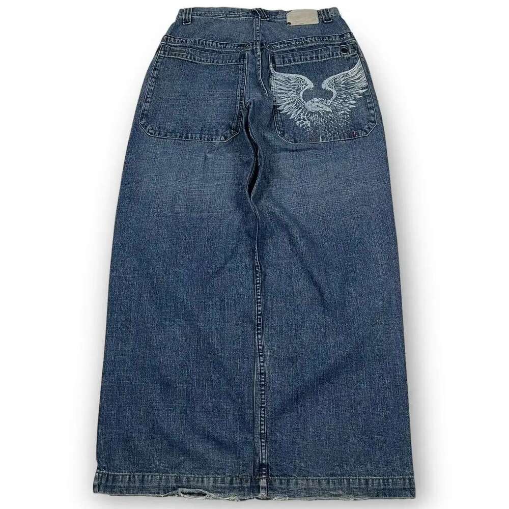 Streetwear JNCO Y2K Baggy Jeans Men High Quality Embroidered Vintage Jean Hip Hop Goth Harajuku Casual Wide Leg Pants