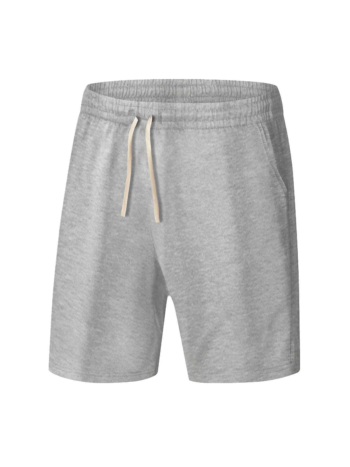Mens Shorts Casual Pants Summer New Solid Color Lace-up Sweatpants Outdoor Running Jogger Fitness Workout Knee Length ShortXJ250304