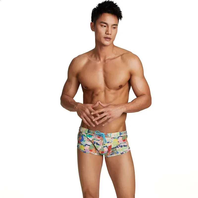 Mens Swimming Trunks Youth Fashion Printed Swimsuit Teenager Skin Friendly High Quality Cool Feeingl Commfy Hop Spring Swimwear Z260314
