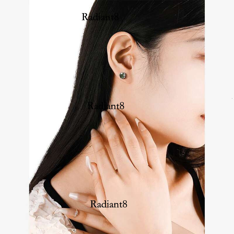 TBCYD 2CT Green Moissanite Stud Earrings For Women Sterg Sier wer Bud Shaped Dia Ear Studs Wedding Fine Jewelry