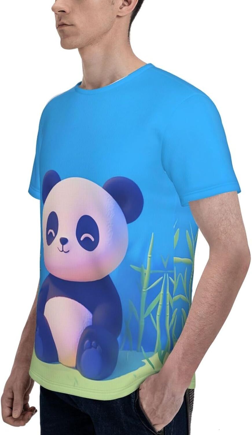 Mens T shirt Cute Animals 3D Printed Graphic T-Shirt for Men & Women - Cartoon Panda Soft Casual Trendy Summer Tops Tee tee Casual tops summer clothes