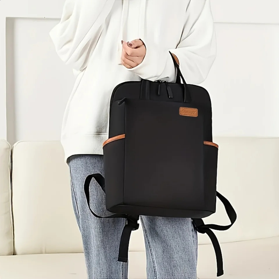 Ship from US MultiPocket Large Capacity Preppy Backpack Oxford Lightweight Laptop Campus Daypack Business Travel Bag 250304FBB