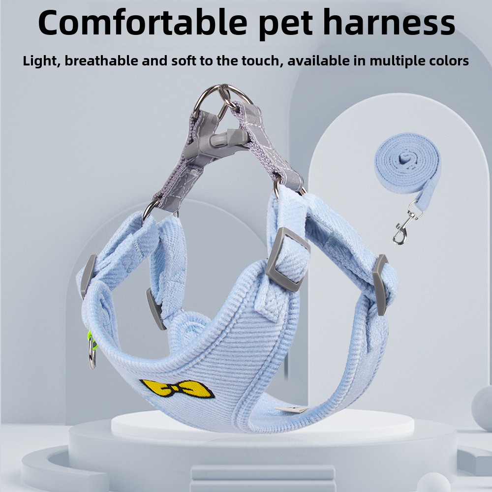 Durable Doggy Chest Harness Vest - Reflective Design Ideal for Nighttime Walks