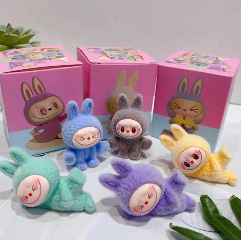 Cute Mini Labubu Standing Sitting Posture Dolls Blind Box 12pcs Kawaii Toys Desktop Decor Ornaments Collection Christmas GiftsT250305