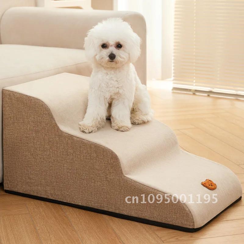 Dog House Dog Stairs Pet Cat Steps Stairs for Small Dog Stairs Bed Pet Dogs Ramp Supplies Ladder Pet Anti-slip 2/3 Removable