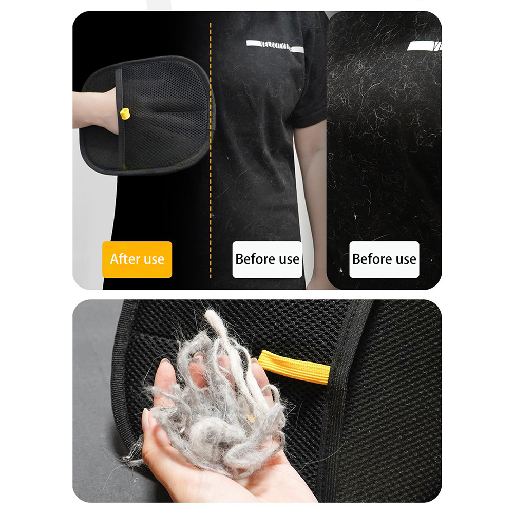 Double Sided Grooming Gloves for Pets Quick Pet Hair Remover Mitt Static Removal Gloves for Clothes Sofa Couch