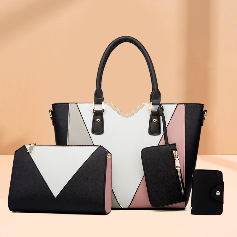 2024 New Fashion Diagonal Straddle Simple Four Piece Set Mother And Child Women's Tote Bag One Shoulder