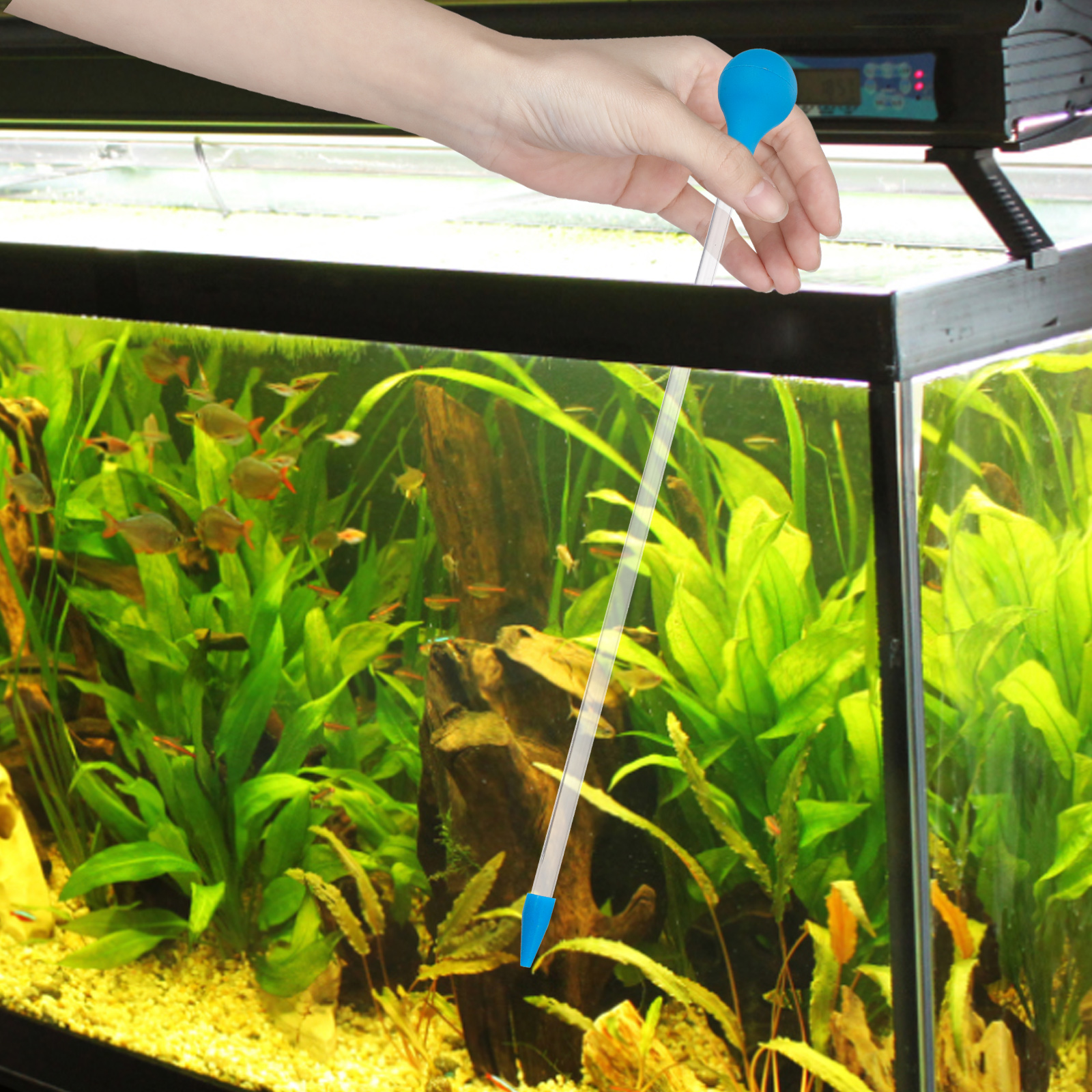 2 Pcs Sponge Accurate Dispensing Fish Tank Feeder Tube Coral Food Aquarium Soft