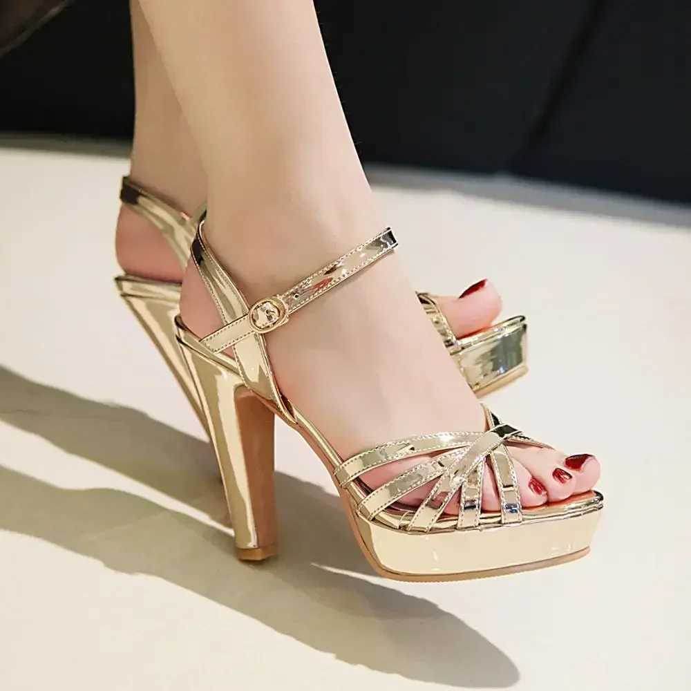 Platform Woman Sandals Luxury Party Wedding Shoes Sexy High Heels Sandals Stilettos Fetish Womens Summer Shoes Gold Jewelry PinkXJ2500305