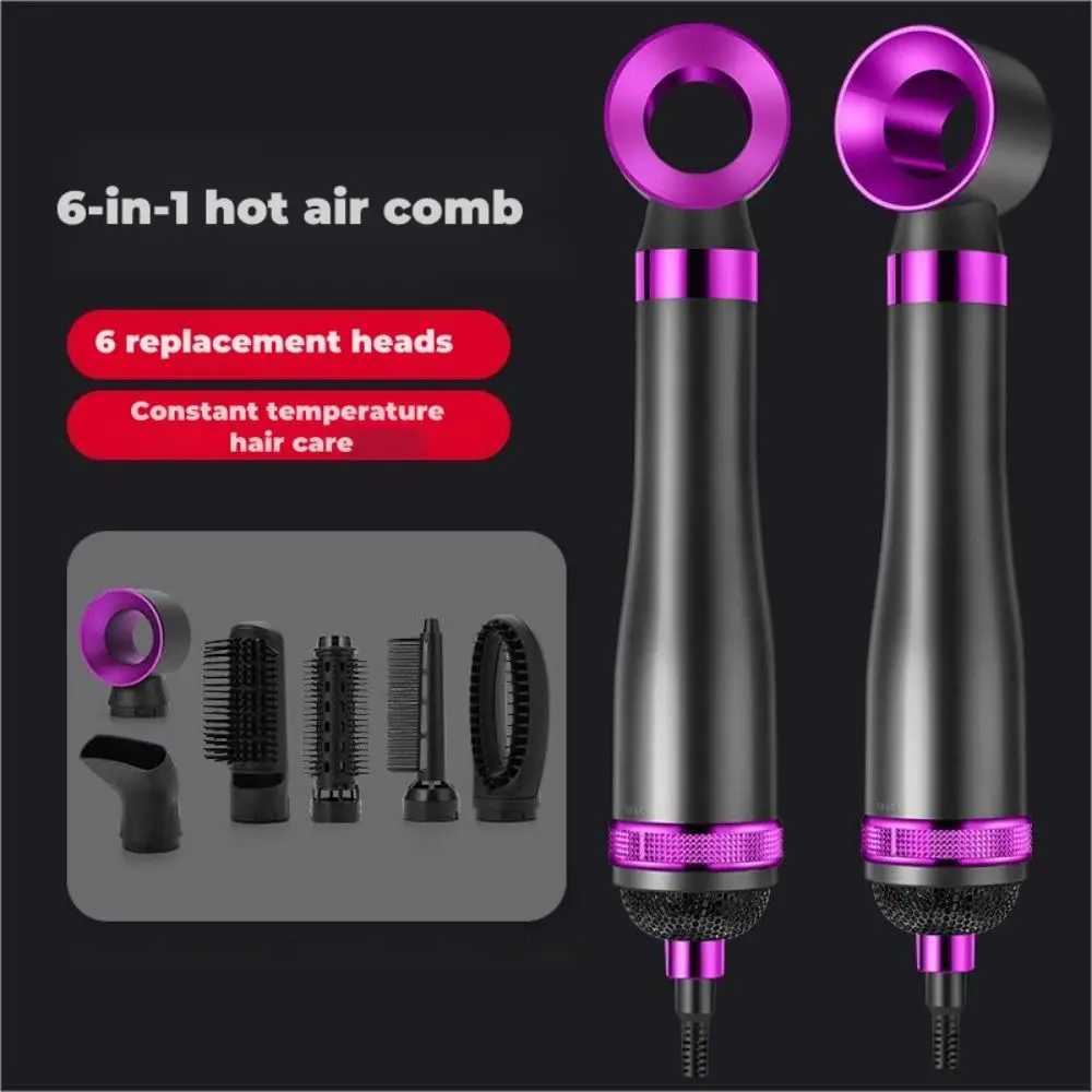 Hair Dryer 6 in 1 Hot Comb Multi Hair Styler With Curling Iron Hair Straightener With Hair Brush For Hair DryerXJ251022
