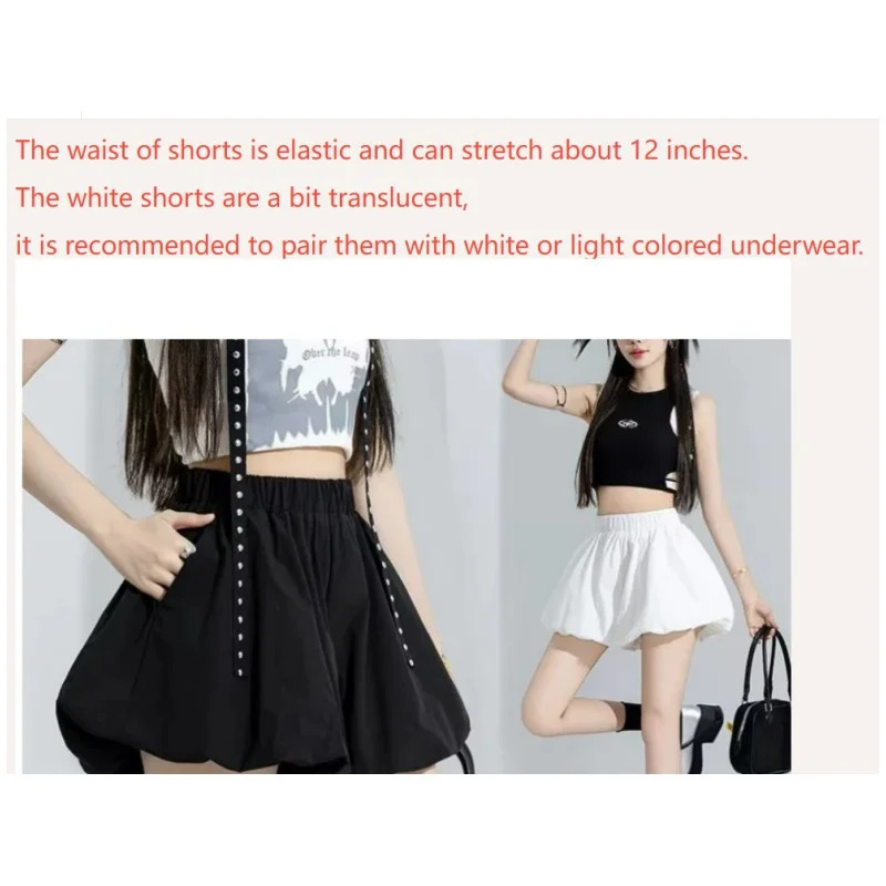Sweet Girls Bloomers Casual Matching Elastic High Waist Ladys Pumpkin Shorts Y2K Girl Streetwear Korean Chic Puffed 250304