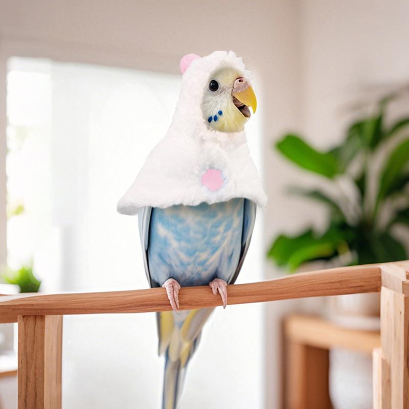 Winter Parrot Clothing Plush Bird Cloth Parrot Warm Bird Cloak Cosplay Cute Photo Props Winter Bird Costume For Parrot Mynah &