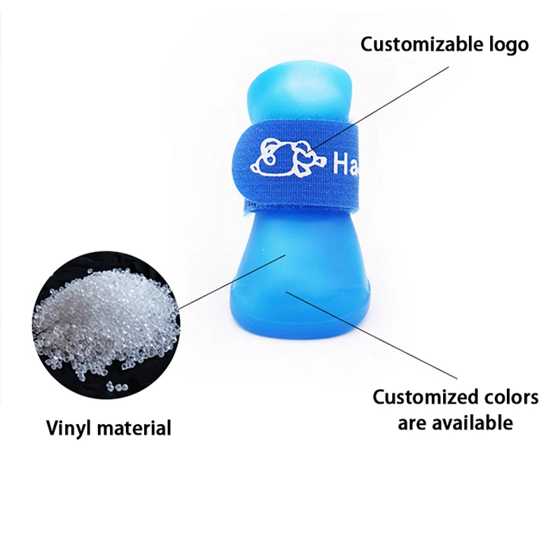 Pet silicone rain shoes anti-dirty non-slip waterproof dog shoes soft bottom footwear small dogs cats teddy Shoes