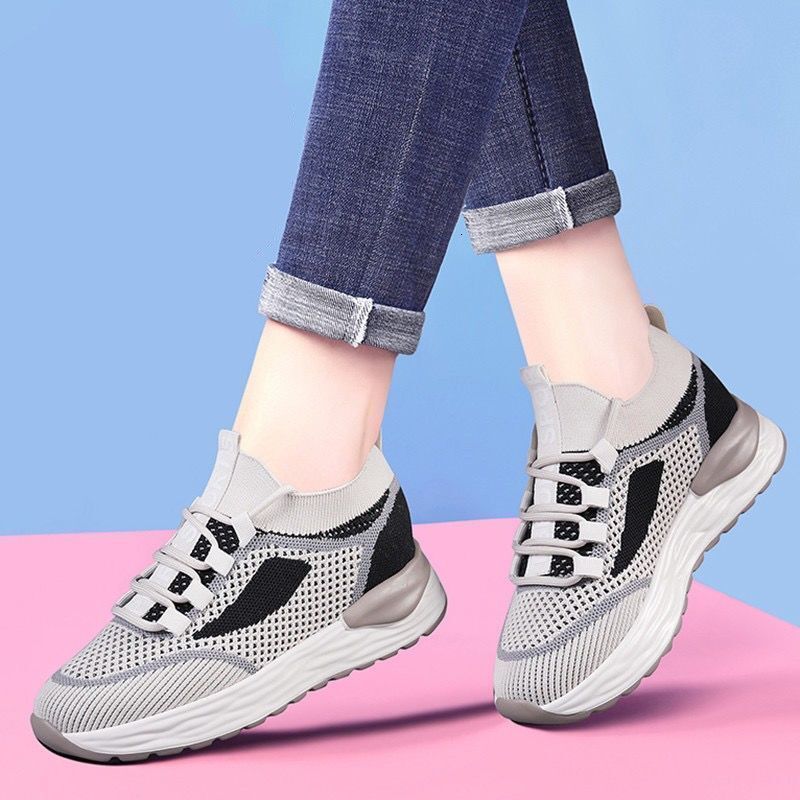 New Women's 2025 Spring Korean Edition Multi functional Leisure Comfortable Fabric Lightweight Soft Bottom Sports Shoes Designer Fashion Single S