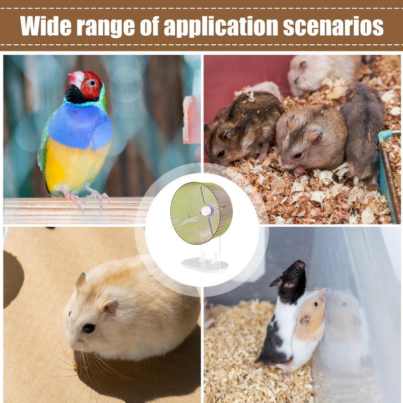 Dwarf Hamster Wheel Animals Spinner Wheel Toys Acrylic Silent Pets Exercise Spinner Accessories For Dwarf Syrian Hamster