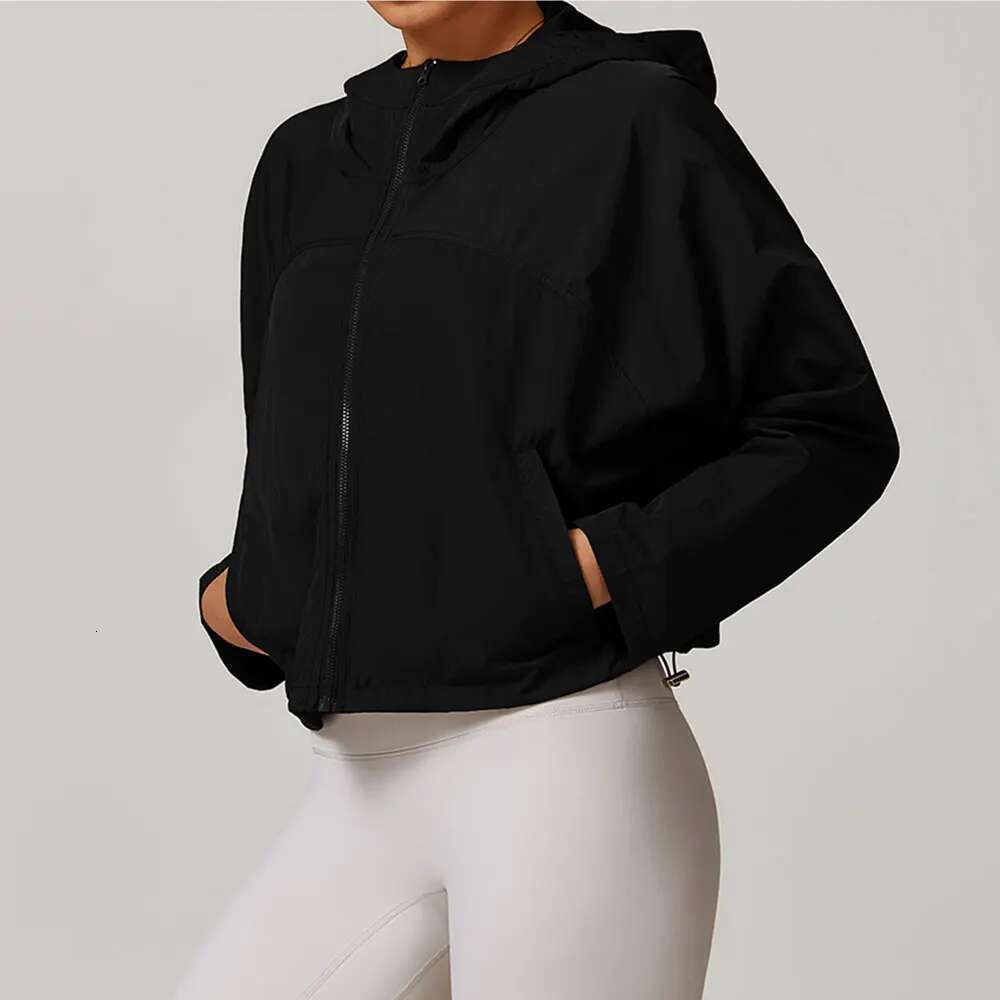 Tracksuit Women's Slim Fit Long Sleeved Fiess Coat Yoga Crop Tops Hooded Jacket Sport Push Up Workout Sweatshirts Kl-My