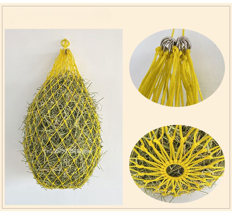 Hay Net for Horses,Slow Feed Hay Bag for Horses Goat Sheep,Hanging Hay Feeder Bag for Horses Stable Stall Paddock Rest Toy