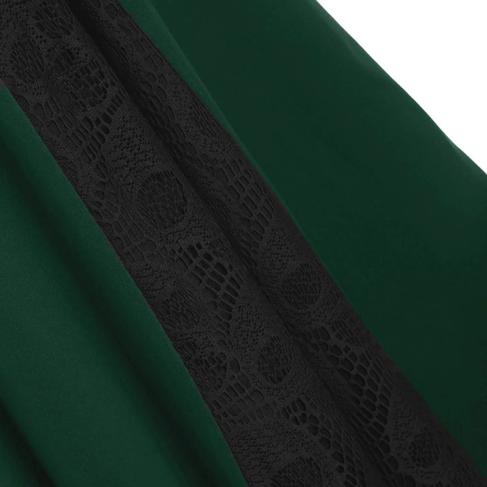Gothic Style Long Maxi Skirt For Women Pleated Female Lace Panel Patchwork Solid Midi Skirt Solid Fashion Y2k Clothing 3xl 250228