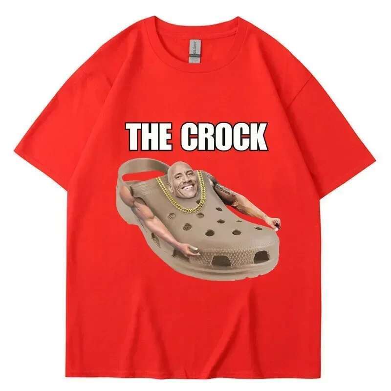Crock Dwayne Johnson Funny Fans T-shirt Women's Joke Humorous Summer Pattern T-shirt Top Fashion Street Clothing Women's T-shirt