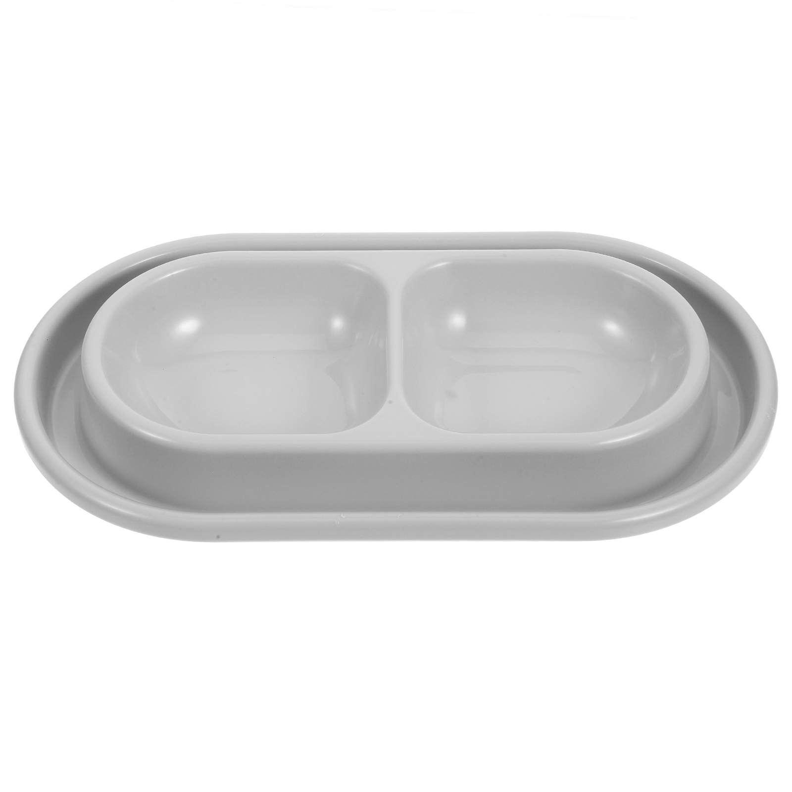 Cat Bowls Anti-Ant for Pets Food Kitten Grey Outdoor Cats Feeder Dog Water No Spill