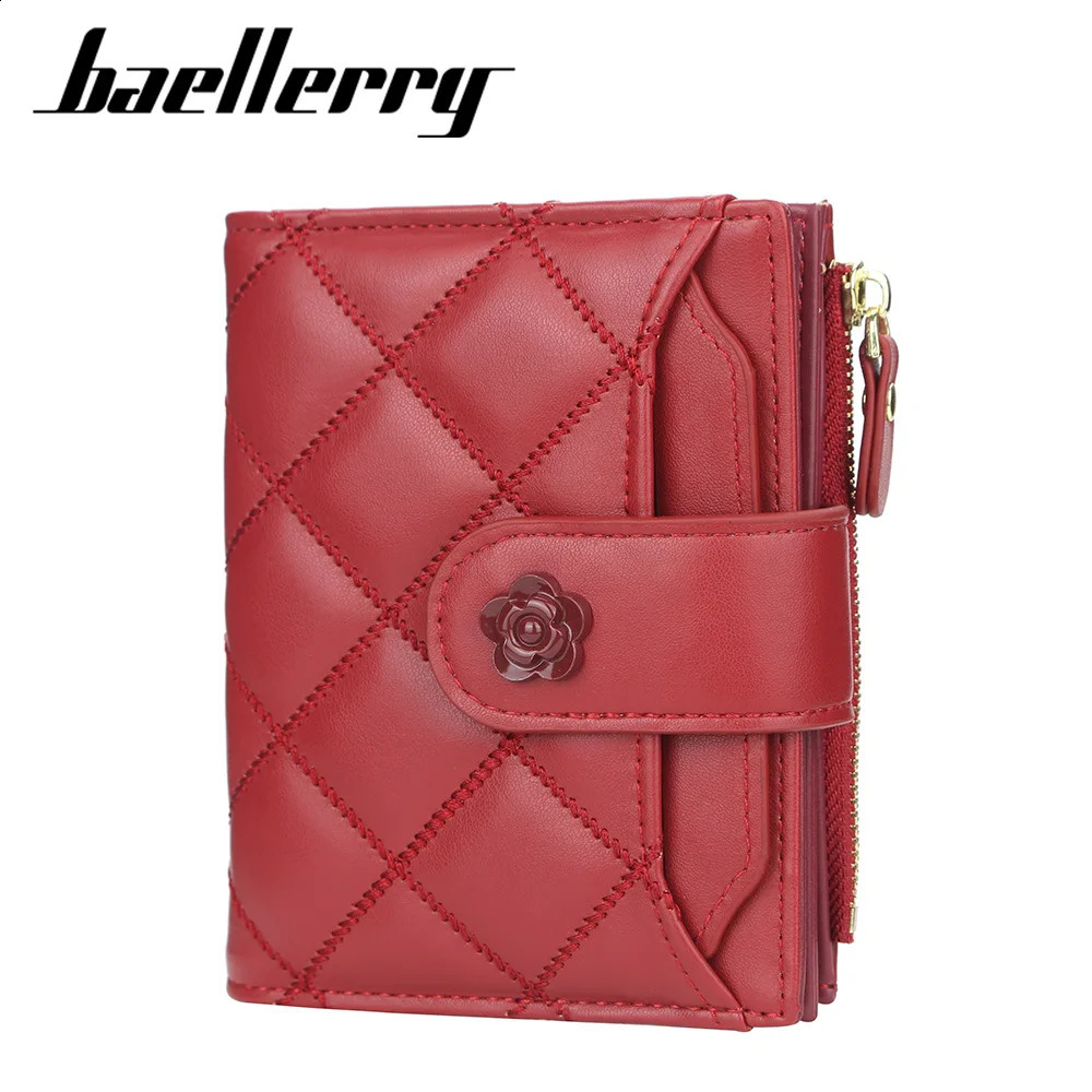 womens short wallet PU leather multifunctional clutch bag small zipper coin vertical buckle multi card holder 250305