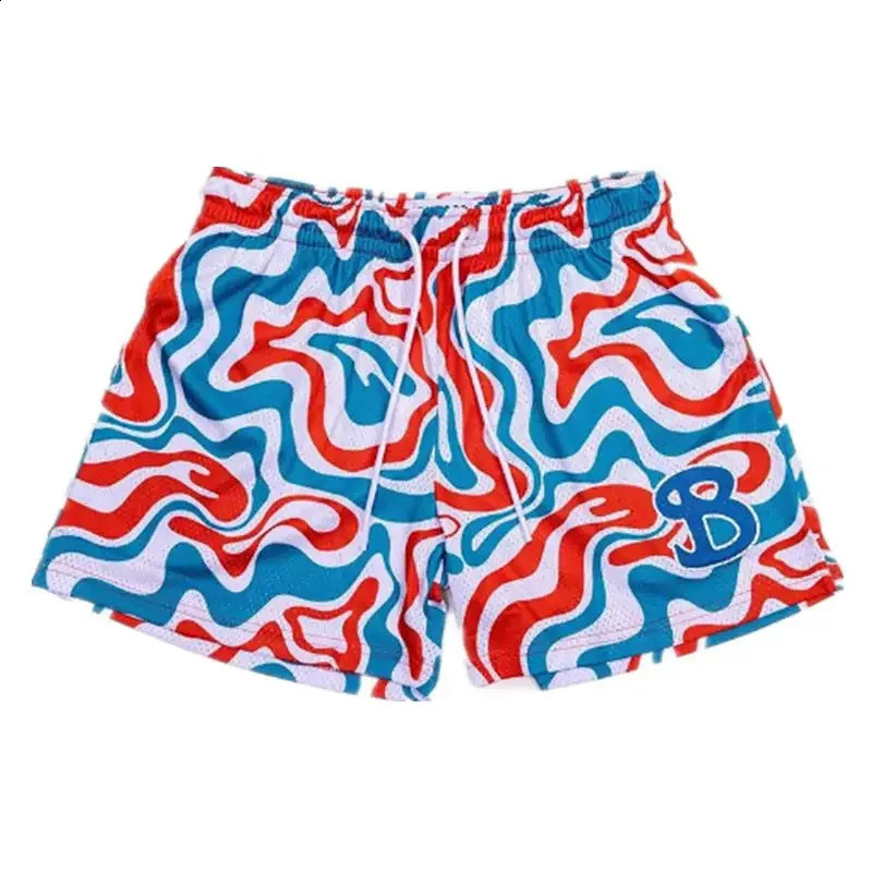 2024 BKTSQD summer mens shorts men and womens fashion beach seaside sports mesh quickdrying quarter pants 250305