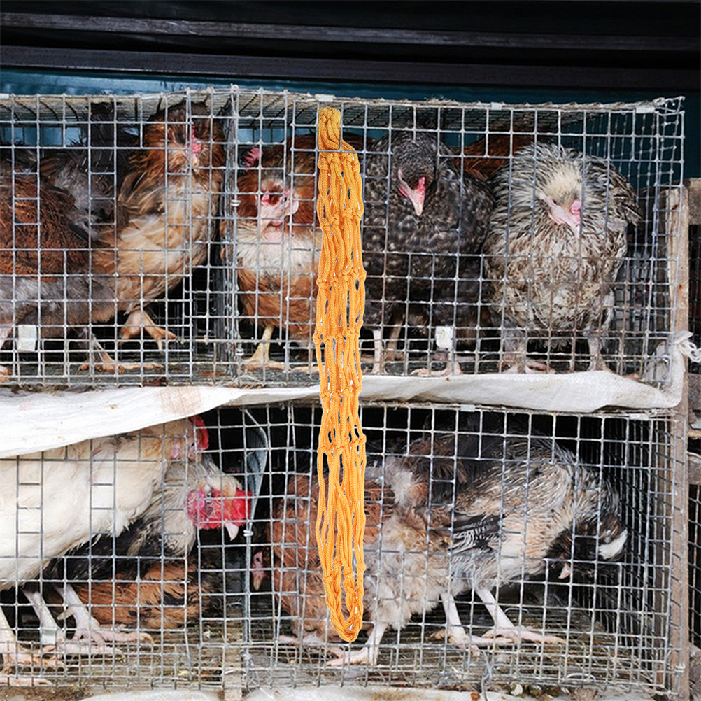 2 Pcs Livestock Feeding Mesh Bag Double-head Dustpan Feeder Hay Net Cattle and Sheep Chicken Hanging Goat for Grain Horse Grass