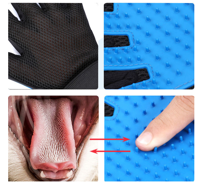 Dog Fur Remover Massage Pet Showering Glove Pet Hair Cleaning Glove Brush