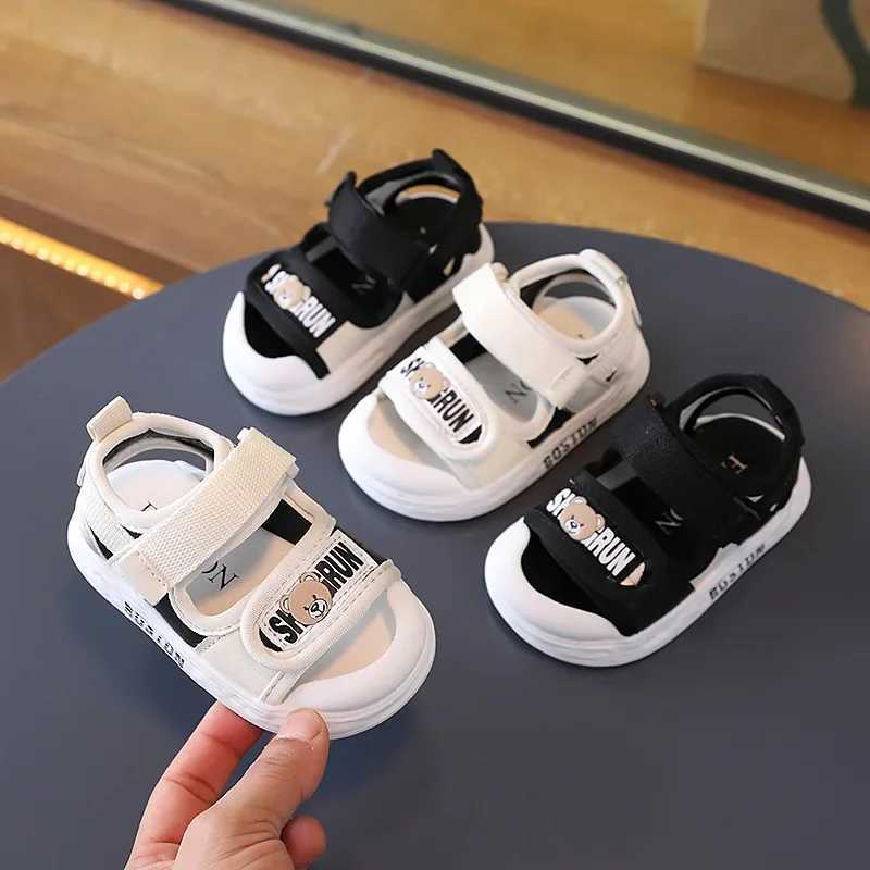 Kids 2024 Summer New Casual Sandal Sport Shoe Baby Shoe Boy Shoe Walking Shoe Comfortable Soft Sole Protect Toe Beach Shoes X250305