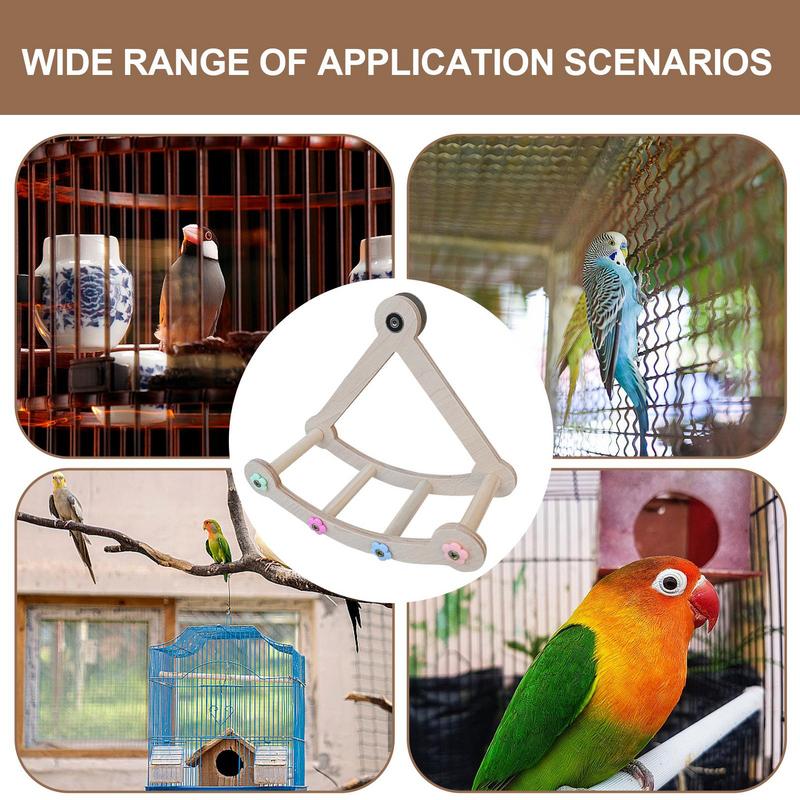 Parrot Cage Swing Safe Natural Wooden Funny Hammock Perch Bird Toys Wood Swing Pet Parrot Cage Accessories For Conure Parakeet