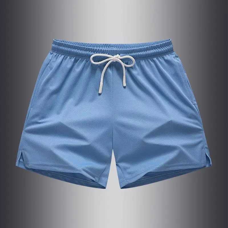 Summer new mens fast drying ice silk 5/4 sports pants and casual 3/4 thin ice silk shortsXJ250304
