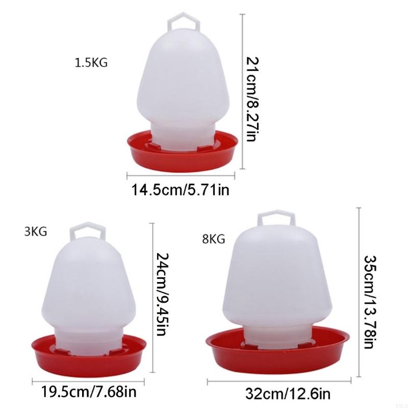 2025 New Chick Waterer Durable Plastic Poultry Water Feeder with Handle Design 3 Sizes