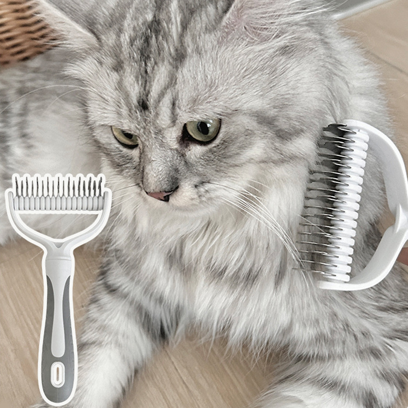 Dog Comb Stainless Steel Dog Brush Double-sided Combs for Cat Hair Knot Opening Pet Hair Remover Pet Grooming Knife Dogs Brush