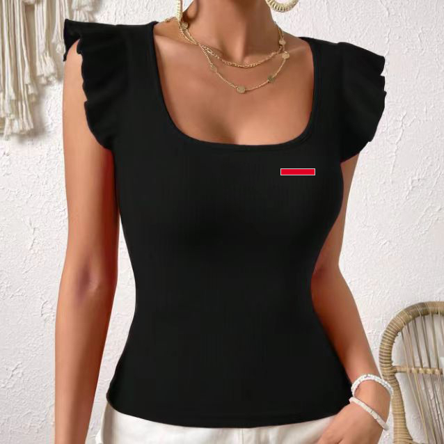 Womens Designer Vests Gilet Tshirts Summer Woman T Shirts Tanks T-Shirts Tees Vestidos Tops Short Outwears Street Round Nexk Shirt S-XL