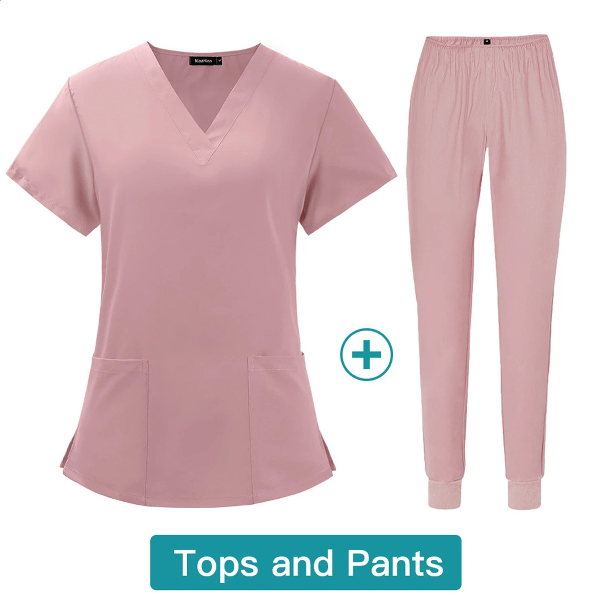Nurse Uniform Set Cosmetics Pet Hospital Dental Operating Room Shampoo Set Summer Mens and Womens Work Clothes Doctors TopPants 250225