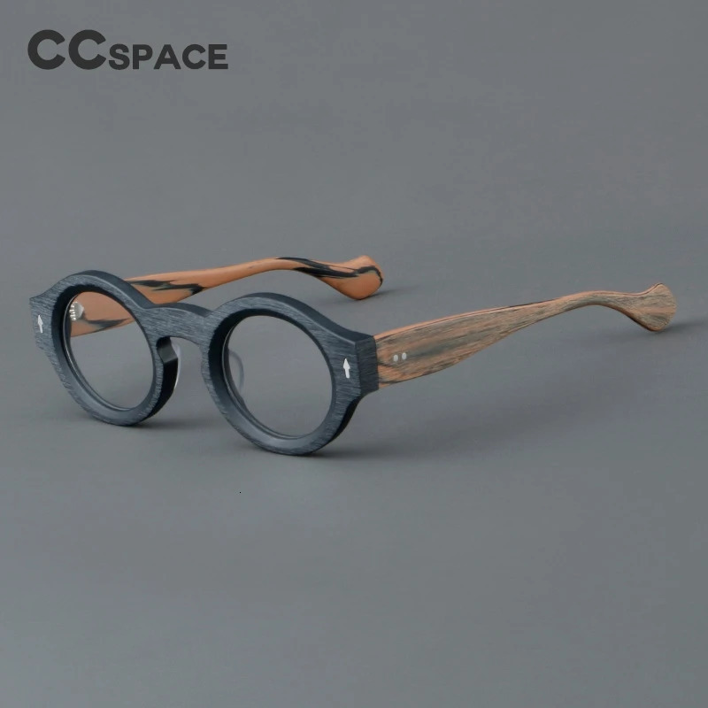 Thick Acetate Round Reading Glasses replicas of Diopter High Quality Rivet Customizable Vision Plus Optical #57359 250303