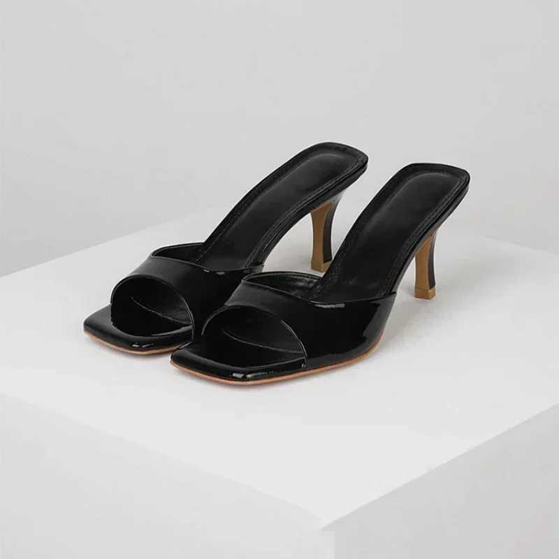 Summer Wens Sandals 2025 Fi Square Toe Wens Slippers Open Toe Luxury Outdoor Slippers Simple Casual Pr High H Y250304
